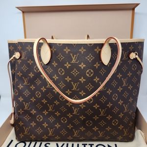 SOLD! Brand New w/ Tags. Neverfull GM M41180 Monogram w/ Peony Lining.